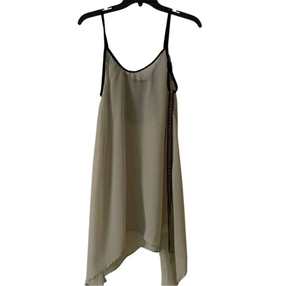 IRGUS.NWT.Sheer beach coverup.Light pale green. Native‎ trim on side. Sml.